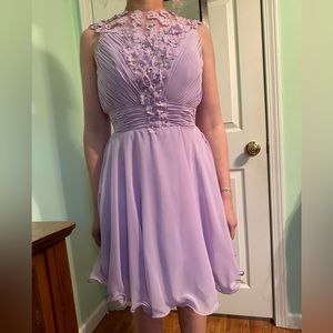 Beautiful purple flower dress